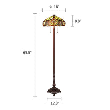 Load image into Gallery viewer, RADIANCE Goods Victorian-Style 2-Light Dark Bronze Finish Floor Lamp 18&quot; Wide
