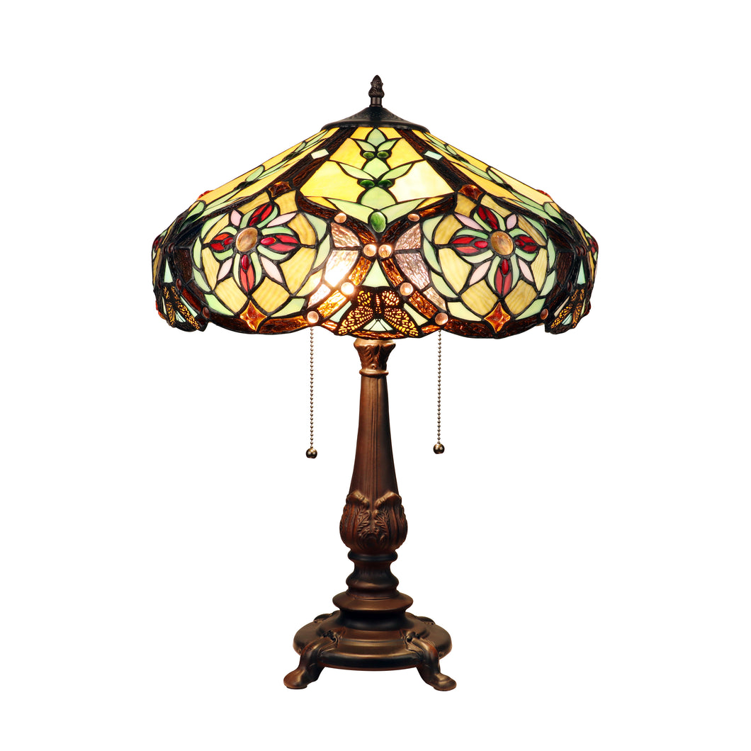 RADIANCE goods Victorian-Style 2-Light Dark Bronze Finish Table Lamp 18