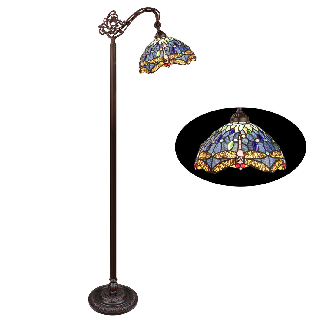 RADIANCE Goods Dragonfly-Style 1-Light Dark Bronze Finish Reading Floor Lamp 11