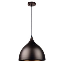 Load image into Gallery viewer, RADIANCE goods Industrial 1 Light Textured Black Mini Pendant Ceiling Fixture 14&quot; Wide
