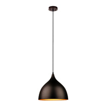 Load image into Gallery viewer, RADIANCE goods Industrial 1 Light Textured Black Mini Pendant Ceiling Fixture 14&quot; Wide
