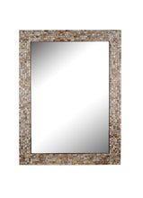 Load image into Gallery viewer, RADIANCE goods Seashell Finish Rectangular Framed Wall Mirror 32&quot; Height

