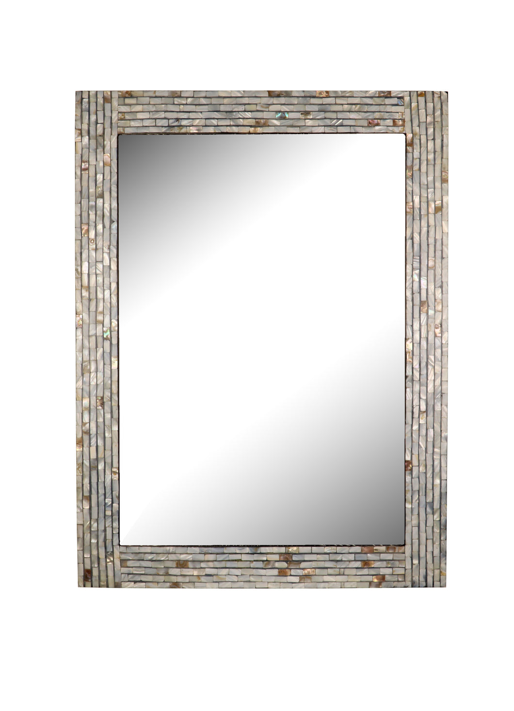 RADIANCE goods Seashell Finish Rectangular Framed Wall Mirror 32