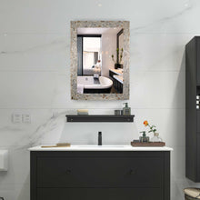 Load image into Gallery viewer, RADIANCE goods Seashell Finish Rectangular Framed Wall Mirror 32&quot; Height
