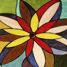 Load image into Gallery viewer, RADIANCE goods Floral Stained Glass Window Panel 25&quot;x18.11&quot;
