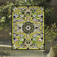 Load image into Gallery viewer, RADIANCE goods Victorian Stained Glass Window Panel 25&quot;x18.11
