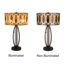 Load image into Gallery viewer, RADIANCE goods Geometric Style 2-Light Table Lamp 15&quot; Shade
