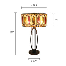 Load image into Gallery viewer, RADIANCE goods Geometric Style 2-Light Table Lamp 15&quot; Shade
