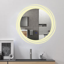 Load image into Gallery viewer, RADIANCE goods Back Lit Round TouchScreen LED Mirror 3 Color Temperatures 3000K-6000K 30&quot; Wide
