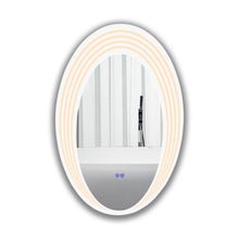 Load image into Gallery viewer, RADIANCE goods Back Lit Oval TouchScreen LED Mirror 3 Color Temperatures 3000K-6000K 36&quot; Height
