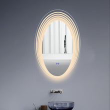 Load image into Gallery viewer, RADIANCE goods Back Lit Oval TouchScreen LED Mirror 3 Color Temperatures 3000K-6000K 36&quot; Height
