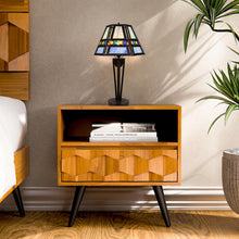 Load image into Gallery viewer, RADIANCE goods Retro-Style Stained Glass 1-Light Table Lamp 14&quot; Shade
