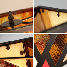 Load image into Gallery viewer, RADIANCE goods Retro-Style Stained Glass 2-Light Table Lamp 16&quot; Shade

