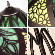 Load image into Gallery viewer, RADIANCE goods Retro-Style Stained Glass 2-Light Table Lamp 18&quot; Shade
