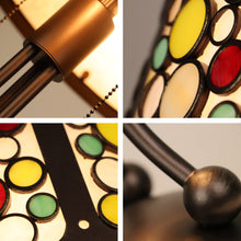 Load image into Gallery viewer, RADIANCE goods Retro-Style Stained Glass 2-Light Table Lamp 18&quot; Shade
