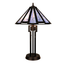 Load image into Gallery viewer, RADIANCE goods Retro-Style Stained Glass 2-Light Table Lamp 18&quot; Shade
