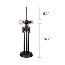 Load image into Gallery viewer, RADIANCE goods Retro-Style Stained Glass 2-Light Table Lamp 18&quot; Shade
