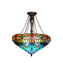 Load image into Gallery viewer, RADIANCE goods Dragonfly-Style 3 Light Inverted Ceiling Pendant 24&quot; Shade
