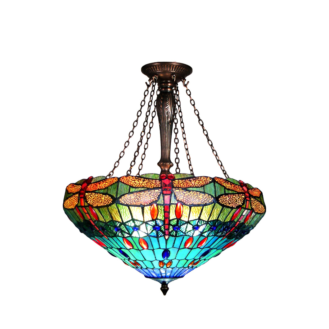 RADIANCE goods Dragonfly-Style 3 Light Inverted Ceiling Pendant 24