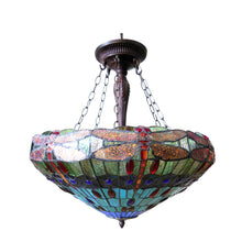 Load image into Gallery viewer, RADIANCE goods Dragonfly-Style 3 Light Inverted Ceiling Pendant 24&quot; Shade
