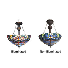 Load image into Gallery viewer, RADIANCE goods Victorian Style 2 Light Inverted Ceiling Pendant 18&quot; Shade
