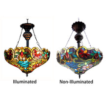 Load image into Gallery viewer, RADIANCE goods Victorian-Style 2 Light Inverted Ceiling Pendent 18&quot; Shade
