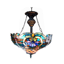 Load image into Gallery viewer, RADIANCE goods Victorian-Style 2 Light Inverted Ceiling Pendant 17&quot; Shade
