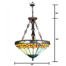 Load image into Gallery viewer, RADIANCE goods Mission 2 Light Inverted Ceiling Pendant 18&quot; Height
