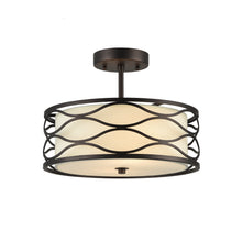 Load image into Gallery viewer, RADIANCE goods 2 Light Rubbed Bronze Semi-Flush Ceiling Mount 13&quot; Wide
