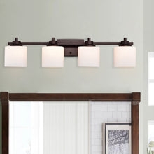 Load image into Gallery viewer, RADIANCE goods 4 Light Rubbed Bronze Finish Bath Vanity Fixture 33&quot; Wide
