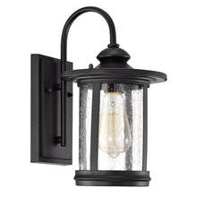 Load image into Gallery viewer, RADIANCE goods 1 Light Textured Black Outdoor Wall Sconce 12&quot; Tall
