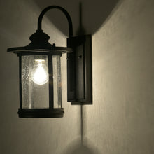 Load image into Gallery viewer, RADIANCE goods 1 Light Textured Black Outdoor Wall Sconce 12&quot; Tall
