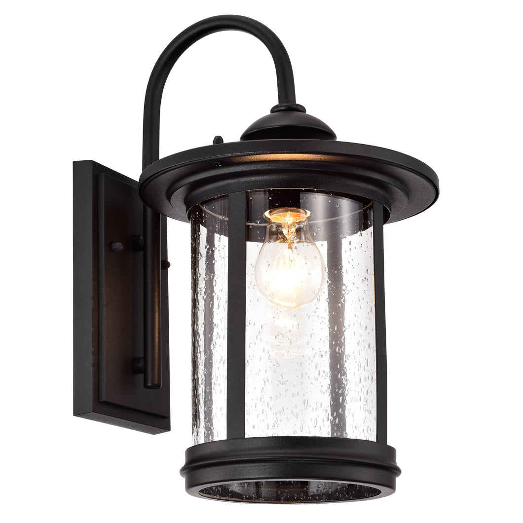 RADIANCE goods 1 Light Textured Black Outdoor Wall Sconce 16