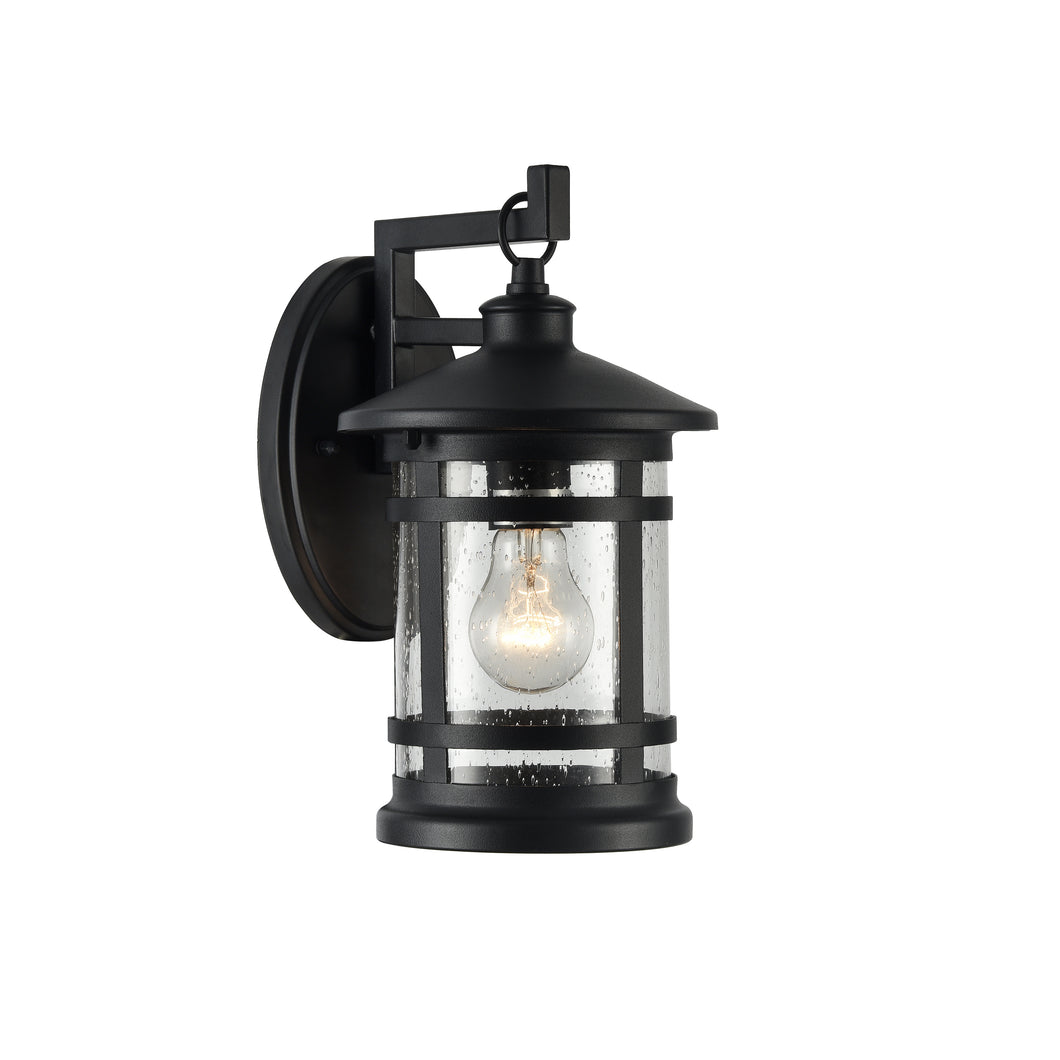 RADIANCE goods 1 Light Textured Black Outdoor Wall Sconce 11