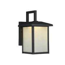 Load image into Gallery viewer, RADIANCE goods Embedded LED Textured Black Outdoor Wall Sconce 11&quot; Tall
