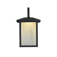 Load image into Gallery viewer, RADIANCE goods Embedded LED Textured Black Outdoor Wall Sconce 11&quot; Tall
