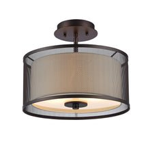 Load image into Gallery viewer, RADIANCE goods 2 Light Rubbed Bronze Semi-Flush Ceiling Mount 13&quot; Wide
