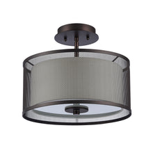 Load image into Gallery viewer, RADIANCE goods 2 Light Rubbed Bronze Semi-Flush Ceiling Mount 13&quot; Wide
