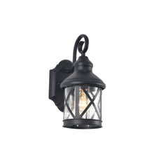 Load image into Gallery viewer, RADIANCE goods 1 Light Black Outdoor Wall Sconce 11&quot; Tall
