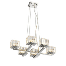 Load image into Gallery viewer, RADIANCE goods Contemporary 6 Light Chrome Chandelier 23&quot; Wide
