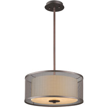 Load image into Gallery viewer, RADIANCE goods Transitional 3 Light Rubbed Bronze Ceiling Pendant 15&quot; Wide

