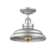 Load image into Gallery viewer, RADIANCE goods 1 Light Silver Painted Semi-Flush Ceiling Mount 10&quot; Wide
