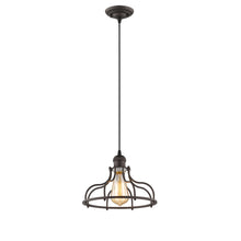 Load image into Gallery viewer, RADIANCE goods Industrial-Style 1 Light Rubbed Bronze Ceiling Pendant 10&quot; Wide

