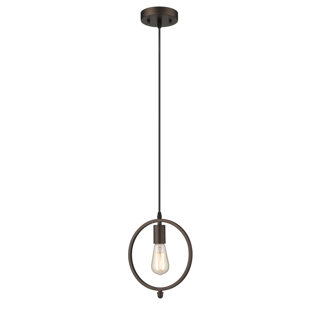 RADIANCE goods Industrial 1 Light Rubbed Bronze Ceiling Pendant 9