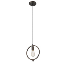 Load image into Gallery viewer, RADIANCE goods Industrial 1 Light Rubbed Bronze Ceiling Pendant 9&quot; Wide
