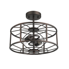 Load image into Gallery viewer, RADIANCE goods 2 Light Rubbed Bronze Semi-Flush Ceiling Mount 14&quot; Wide
