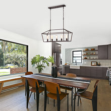 Load image into Gallery viewer, RADIANCE goods Industrial 5 Light Oil Rubbed Bronze Island Pendant 36&quot; Wide
