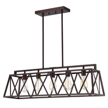 Load image into Gallery viewer, RADIANCE goods Industrial 5 Light Oil Rubbed Bronze Island Pendant 35&quot; Wide
