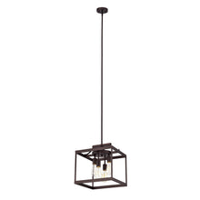 Load image into Gallery viewer, RADIANCE goods Industrial 4 Light Rubbed Bronze Ceiling Pendant 15&quot; Wide
