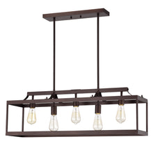 Load image into Gallery viewer, RADIANCE goods Industrial 5 Light Oil Rubbed Bronze Island Pendant 36&quot; Wide
